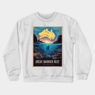 Vintage Retro Great Barrier Reef Adventure Crewneck Sweatshirt